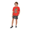 Lightweight Fleece Two Yarn B 5 Inch Short Büyük Erkek Çocuk Siyah Şort SK241120-001