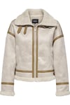 Lva Bonded Hıgh Neck Jacket Otw Krem 15322042