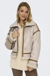 Lva Bonded Hıgh Neck Jacket Otw Krem 15322042