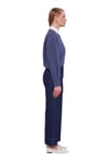 Mavi Nervür Dikişli Wideleg Jean