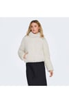 Paulina Corduroy Kadın Krem Polar Ceket (15322805-CD)