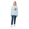 Pul İşlemeli Baskılı Sweatshirt