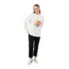 Pul İşlemeli Baskılı Sweatshirt 