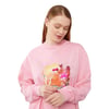 Pul İşlemeli Baskılı Sweatshirt