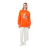 Pul İşlemeli Baskılı Sweatshirt