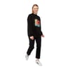 Pul İşlemeli Baskılı Sweatshirt