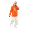 Pul İşlemeli Baskılı Sweatshirt