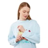 Pul İşlemeli Baskılı Sweatshirt