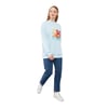 Pul İşlemeli Baskılı Sweatshirt