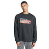 Regular Fit Normal Kesim Bisiklet Yaka Şardonlu Siyah Sweatshirt