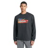 Regular Fit Normal Kesim Bisiklet Yaka Şardonlu Siyah Sweatshirt