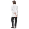 Ribanalı Sıfır Yaka Poplin Sweatshirt Optik Beyaz