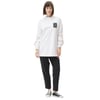 Ribanalı Sıfır Yaka Poplin Sweatshirt Optik Beyaz