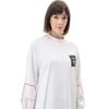 Ribanalı Sıfır Yaka Poplin Sweatshirt Optik Beyaz