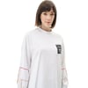 Ribanalı Sıfır Yaka Poplin Sweatshirt Optik Beyaz