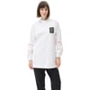 Ribanalı Sıfır Yaka Poplin Sweatshirt Optik Beyaz
