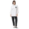 Ribanalı Sıfır Yaka Poplin Sweatshirt Optik Beyaz
