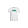 Sıfır Yaka Baskılı Erkek Pamuk T-shirt