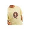 Sıfır Yaka Baskılı Sarı Erkek %100 Pamuk T-shirt 12238166