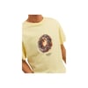 Sıfır Yaka Baskılı Sarı Erkek %100 Pamuk T-shirt 12238166