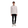 Slim Fit İnce Çizgili Ottoman Pamuk Karışımlı Sweatshirt-52470