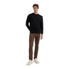 Slim Fit İnce Çizgili Ottoman Pamuk Karışımlı Sweatshirt-52470