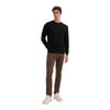 Slim Fit İnce Çizgili Ottoman Pamuk Karışımlı Sweatshirt-52470