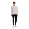 Slim Fit İnce Çizgili Ottoman Pamuk Karışımlı Sweatshirt-52470