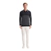 Slim Fit Viskon Dokulu Basic Çizgi Detaylı Polo Yaka Kazak-33020