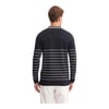 Slim Fit Viskon Dokulu Basic Çizgi Detaylı Polo Yaka Kazak-33020