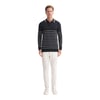 Slim Fit Viskon Dokulu Basic Çizgi Detaylı Polo Yaka Kazak-33020