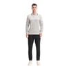 Slim Fit Viskon Dokulu Basic Çizgi Detaylı Polo Yaka Kazak-33020