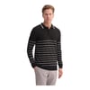 Slim Fit Viskon Dokulu Basic Çizgi Detaylı Polo Yaka Kazak-33020