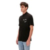 Smile Shirt Siyah Kısa Kollu Baskılı Erkek Gömlek
