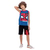 Spiderman Lisanslı Cobalt Mavi Kolsuz Erkek Çocuk Bermuda Takım