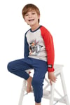 TAKIMLisanslı Ekru Erkek Çocuk Uzun Kol Pijama Takım