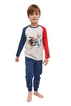 TAKIMLisanslı Ekru Erkek Çocuk Uzun Kol Pijama Takım