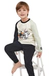 TAKIMLisanslı Ekru Erkek Çocuk Uzun Kol Pijama Takım