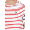 U.S. Polo Assn. Yatay Çizgili Bisiklet Yaka T-Shirt