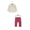 U.S. Polo Assn. U.s. Polo Assn Lisanslı Yakalı Kız Bebek Uzun Kol Sweatshirt Takım