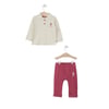 U.S. Polo Assn. U.s. Polo Assn Lisanslı Yakalı Kız Bebek Uzun Kol Sweatshirt Takım
