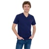 V Yaka Erkek %100 Pamuk T-shirt