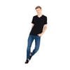 V Yaka Erkek %100 Pamuk T-shirt