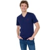 V Yaka Erkek %100 Pamuk T-shirt