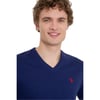 V Yaka Erkek %100 Pamuk T-shirt