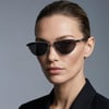 Alexander McQueen AM0456S 001 Gümüş Füme Cat Eye Kadın Güneş Gözlüğü 60-14