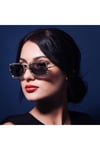 Gucci GG1112S 001 54-22 Kadın Füme Mat Camlı Altın Çerçeve Dikdörtgen Güneş Gözlüğü