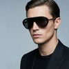 Gucci GG1515S 001 61-13 Unisex Füme Mat Camlı Siyah Asetat Geometrik Güneş Gözlüğü