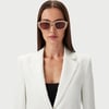 Gucci GG1535S 003 54-20 Kadın Kahverengi Mat Camlı Bej Asetat Dikdörtgen Güneş Gözlüğü
