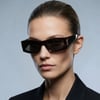 Saint Laurent Paris SL M140 003 56-18 Kadın Güneş Gözlüğü – Kahverengi Asetat Çerçeve, Füme Mat Cam, UV400